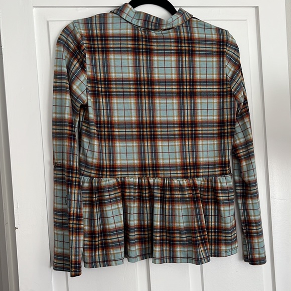 No comment plaid long sleeve shirt medium - Picture 3 of 4